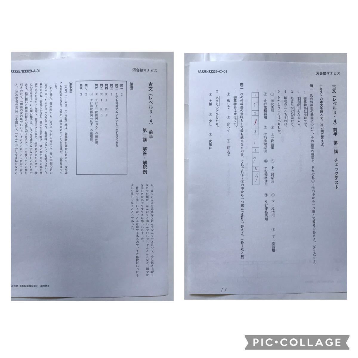 河合塾 マナビス テキスト 古文 古典 国語 問題 応用 問題集 大学 受験 入試 高3 私大 難関大 国公立 私立大 共通テスト