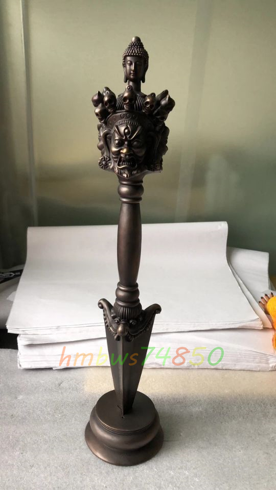 密教法具 寺院仏具」極上品 烏枢沙摩明王 三面金剛杵 仏具 仏教 密教法具 寺院仏具」極上品 烏枢沙摩明王 三面金剛杵 仏具 仏教