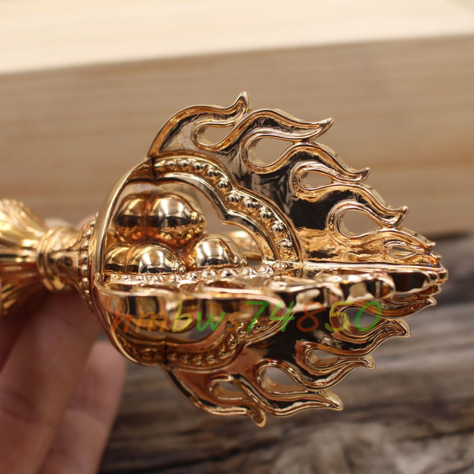 密教法具寺院仏具」 真言宗宝珠杵金剛杵仏教工芸品銅製磨き 密教法具寺院仏具」 真言宗宝珠杵金剛杵仏教工芸品銅製磨き