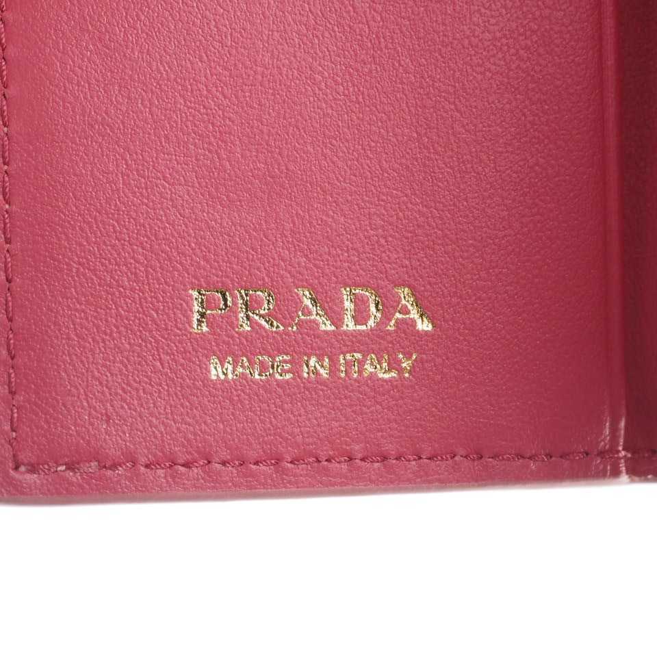 [ almost new goods ] Prada PRADA key ring attaching 4 ream key case key holder safiano leather two-tone ribbon two-tone bow design 724