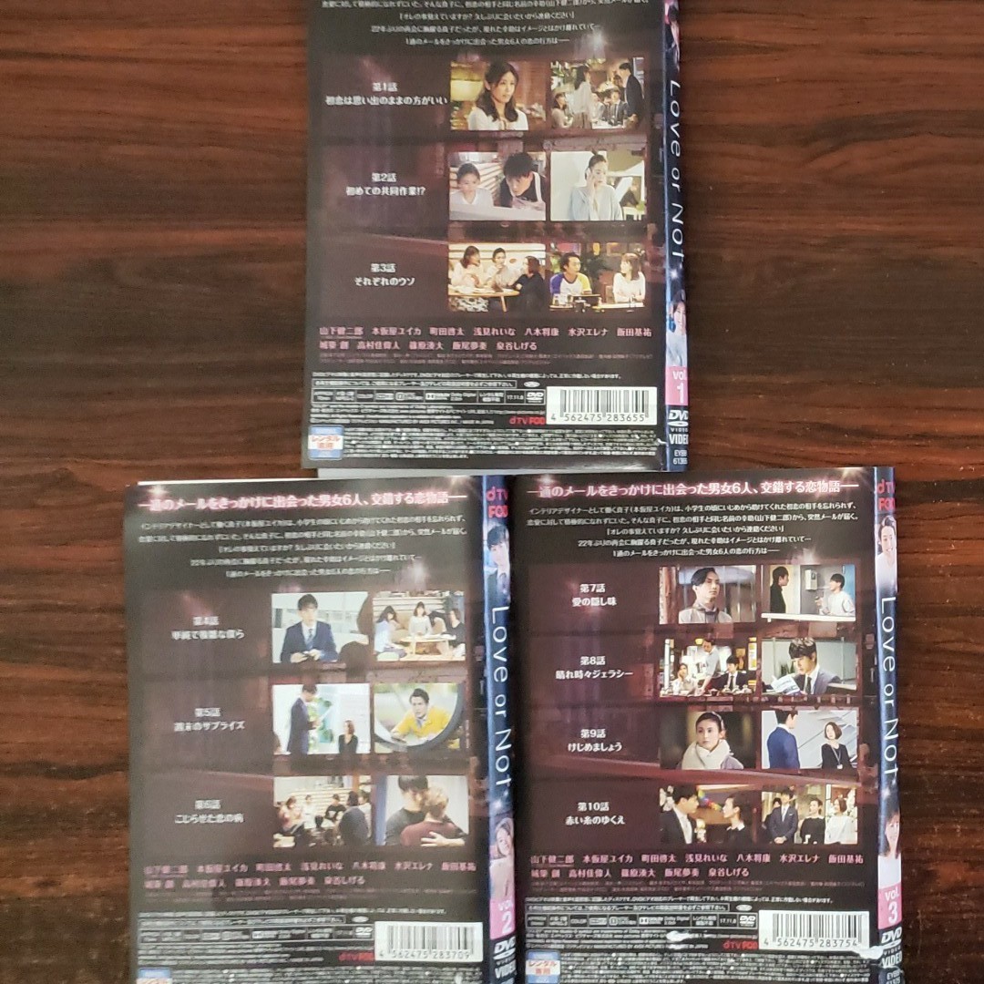 レンタル版DVD  Ｌｏｖｅ or Ｎｏｔ  全3巻  本仮屋ユイカ 山下健二郎