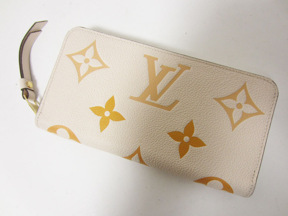 LOUIS VUITTON ルイヴィトン バイカラー モノグラム アンプラント レザー ジッピーウォレット ファスナー財布 M80402 超美品_画像5