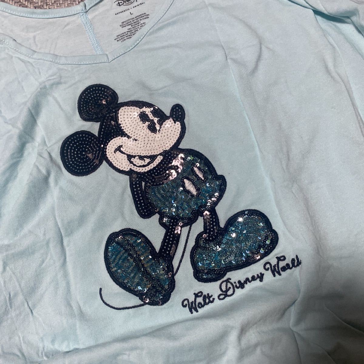 ＊WDW(フロリダ　ディズニー)＊送料無料＊スパンコール　ミッキーTシャツ