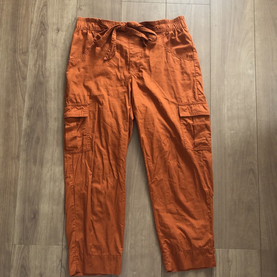 GAP cargo pants cropped pants height orange 