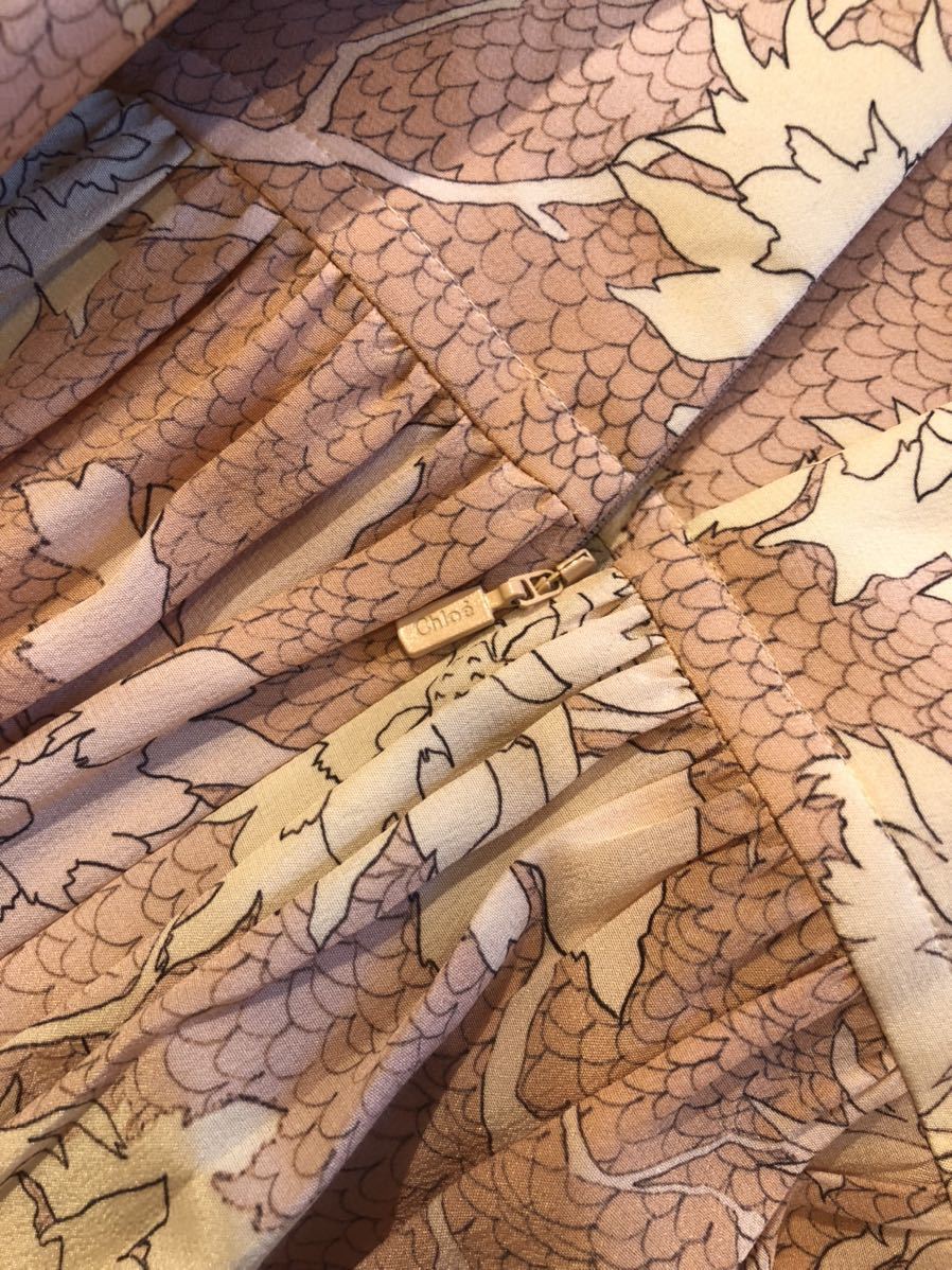 新品未使用タグ付き参考40万円 CHLOE クロエ シルク100 ワンピース