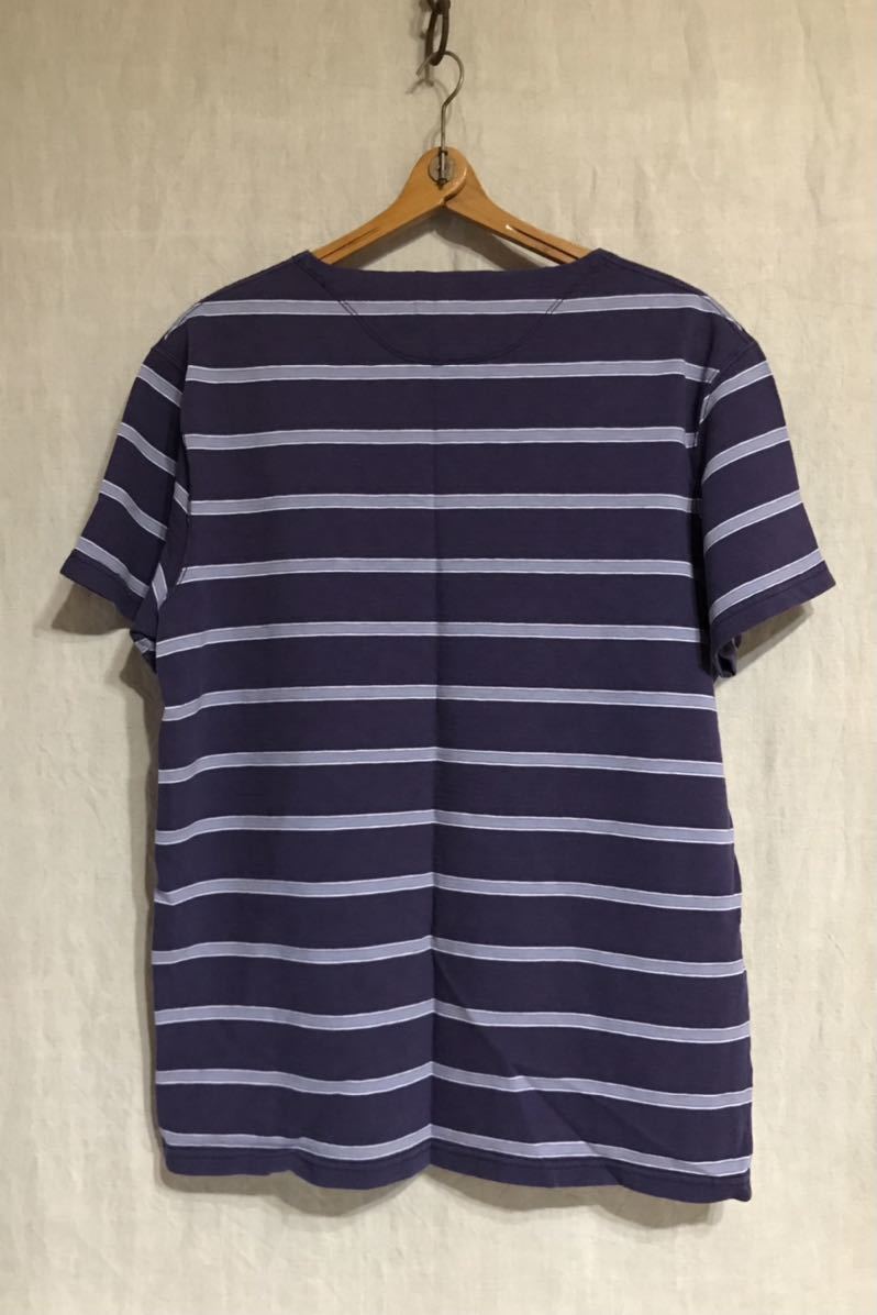 ジョニーデップ着用 RRL インディゴ ボーダー バスク Tシャツ M ジョニーデップ着用 RRL インディゴ ボーダー バスク Tシャツ M