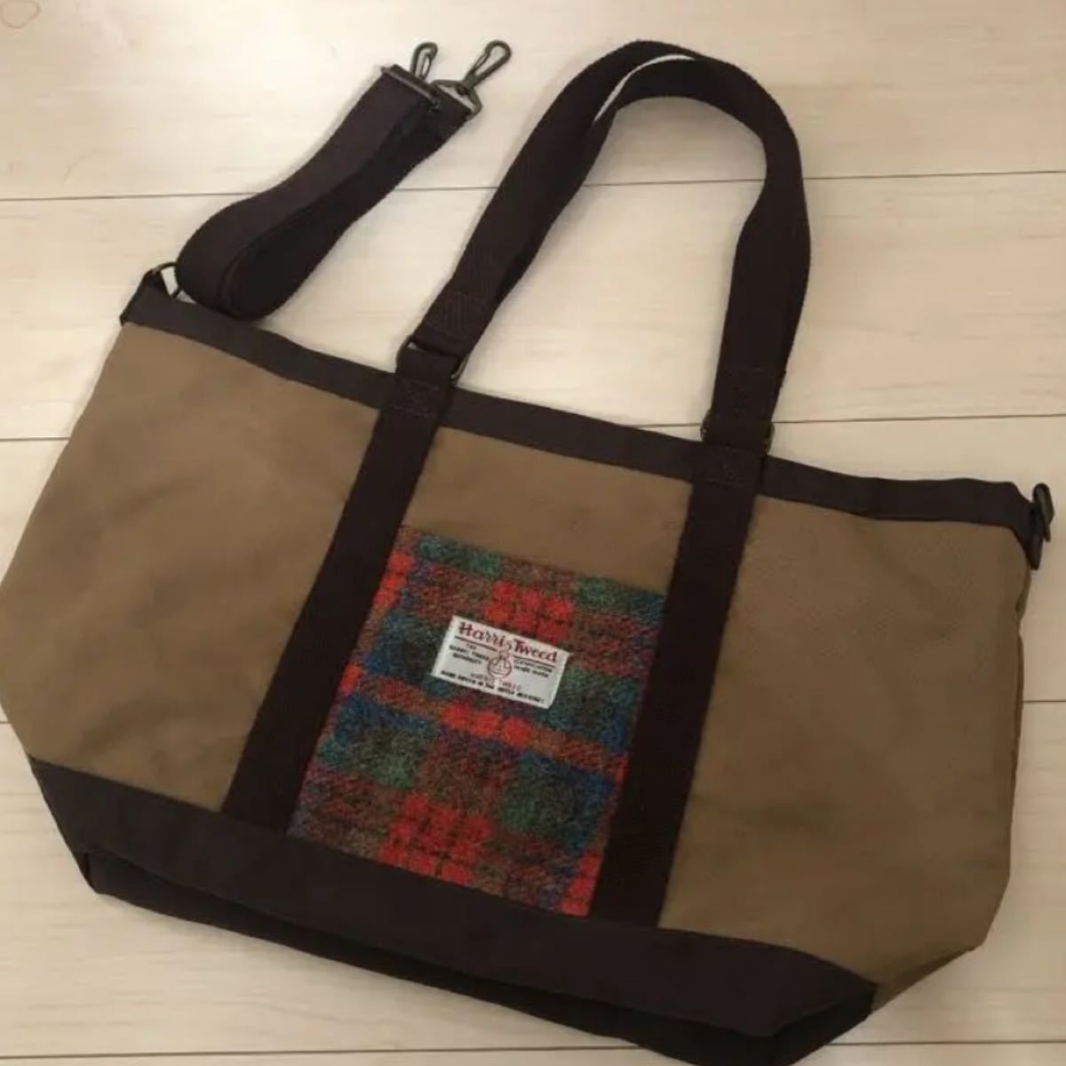 美品 Harris Tweed ハリスツイード ママバッグ マザーズバッグ トートバッグ