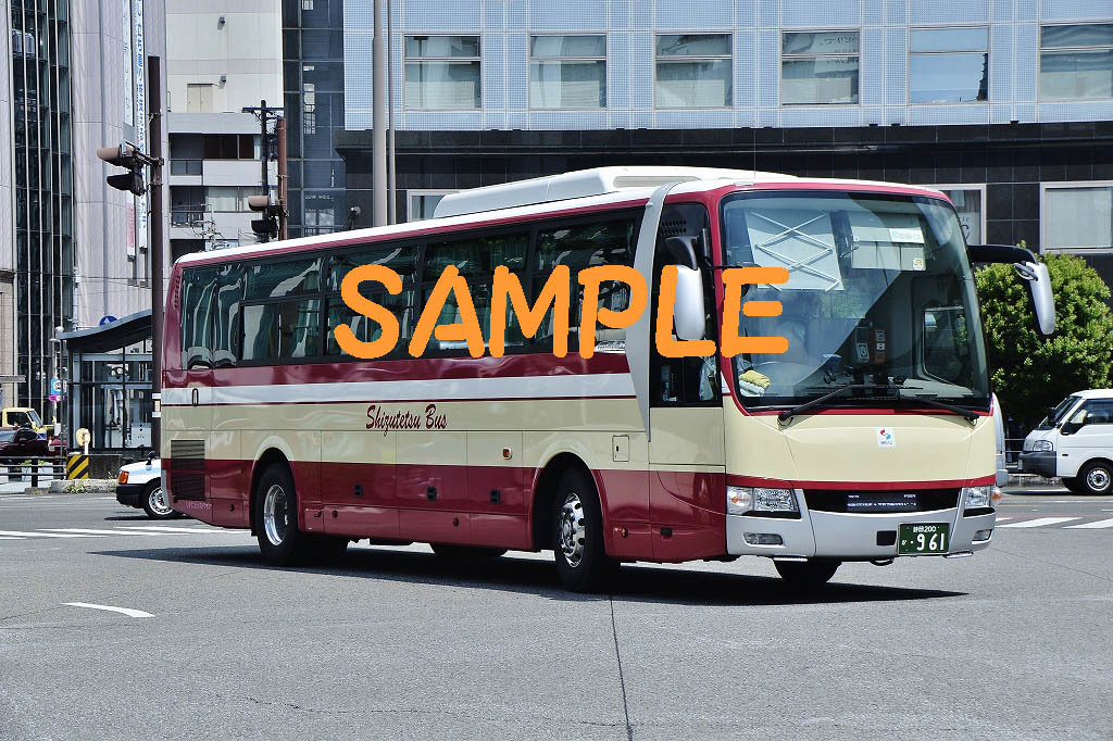 D-15【バス写真】Ｌ版４枚　しずてつジャストライン　エアロエース　復刻塗装　高速車　静岡駅（２）_画像1