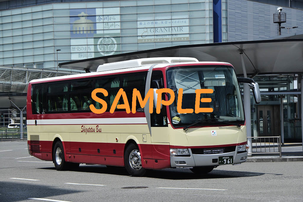 D-15【バス写真】Ｌ版４枚　しずてつジャストライン　エアロエース　復刻塗装　高速車　静岡駅（２）_画像4