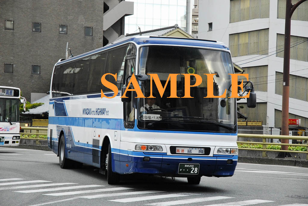 D-15A[ bus photograph ]L version 6 sheets Miyazaki traffic Aero Queen Ⅰ... number . hill line 