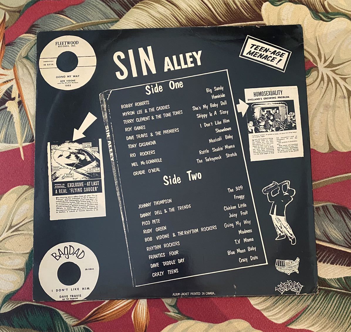 Various Sin Alley Vol.1 LP Big Daddy Records ロカビリー Black R&Rの画像2