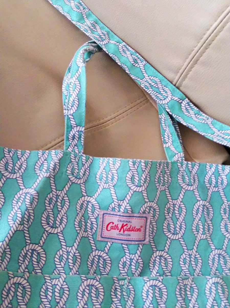 美品 レア キャスキッドソン Cath Kidston ロープ 縄 綿 2way バッグ