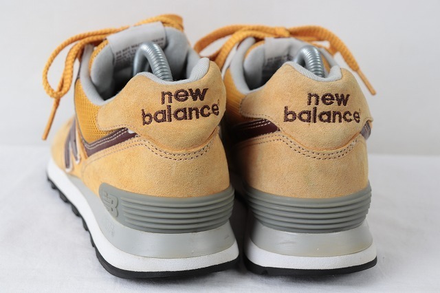 574 ニューバランス 26.0cm/new balance マスタード 黄色 ブラウン 中古 古着 スニーカー メンズ yy2725_画像2