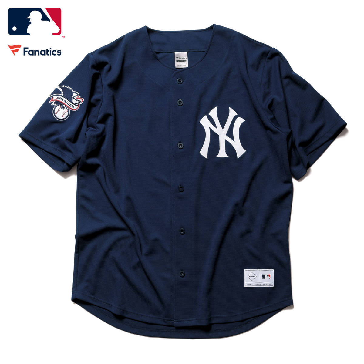 【国内正規】　F.C.Real Bristol　MLB TOUR BASEBALL SHIRT ベースボールシャツ / ヤンキース　FCRB