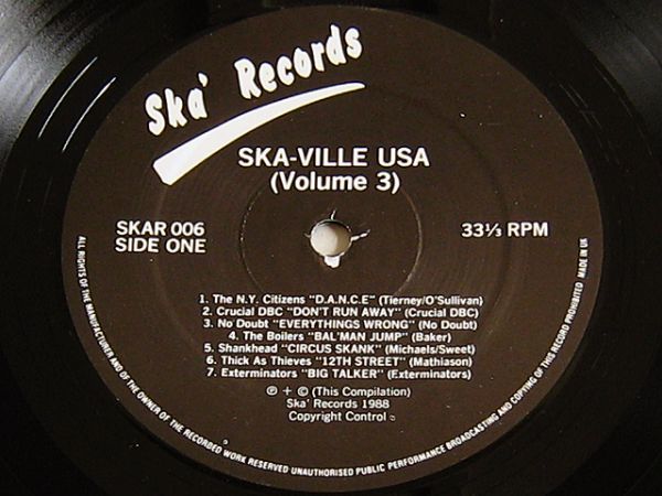 《新品同様》V.A. Ska-Ville USA 3 1988 UK Orig.LP Feat. TOASTERS BIM SKALA BIM N.Y. CITIZENS BOILERS NO DOUBT ネオスカ NEO SKA_画像5