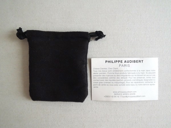 PHILIPPE AUDIBERT Philip o-ti veil square bracele bangle silver color rubber connection type 