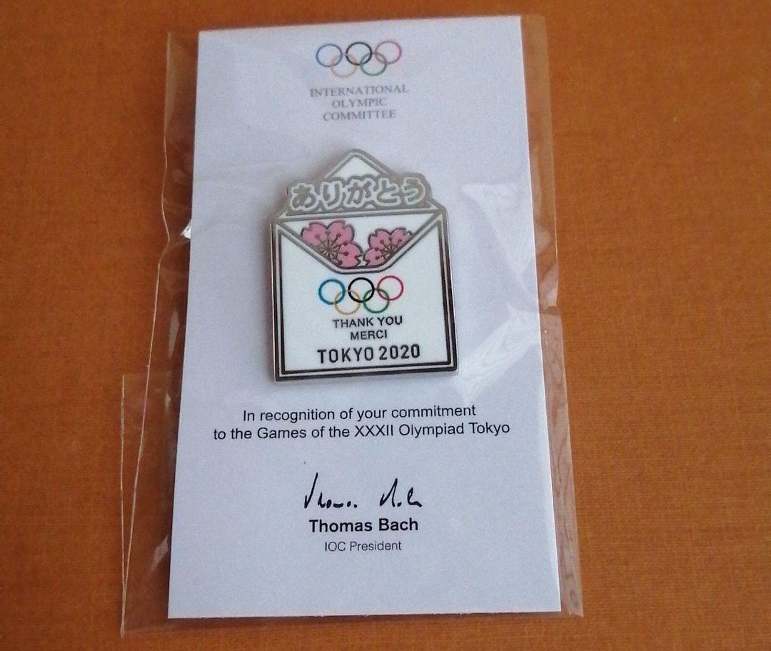 東京2020　オリンピック　ボランティア関係者 ありがとう　非売品　ピンバッジ