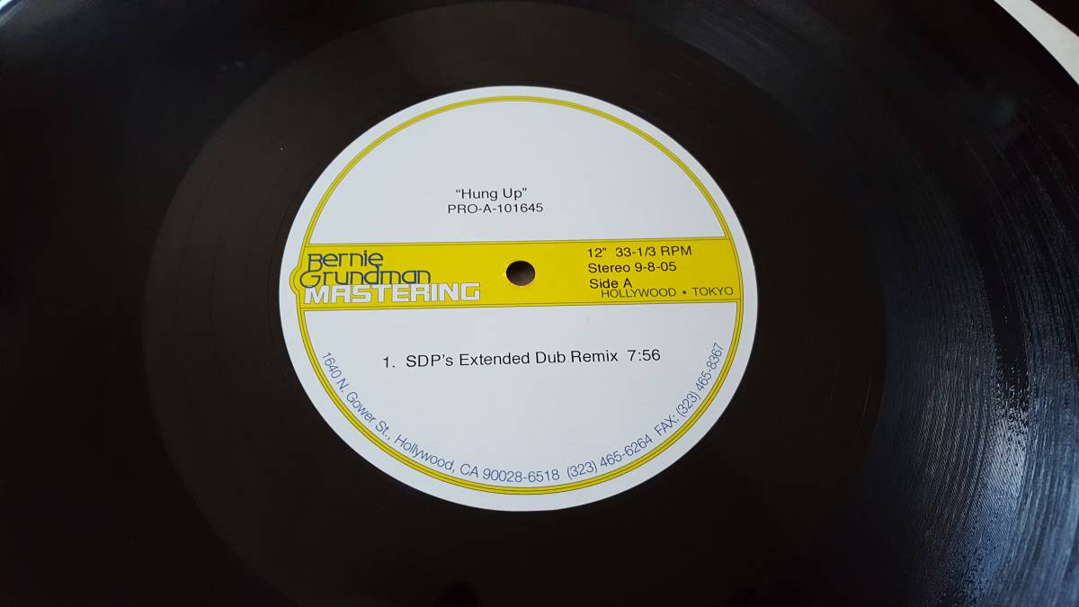 スーパーセール期間限定 Grundman ： Bernie Remix) Dub Extended (SDP's Up MADONNA マドンナ  Hung スタジオ レコード アセテート盤 12