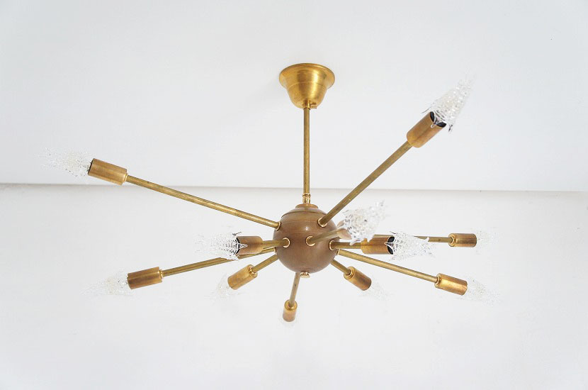MIDWAY Sputnik Lamp/スプートニクランプ12灯/1950's/1950年代/ヴィンテージ/ミッドセンチュリー/スターバブル球/スターバースト/アメリカ
