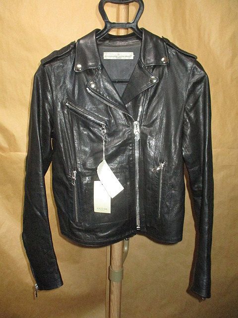 ゴールデングース GOLDEN GOOSE ダブル レザー ライダース 黒XXS 未