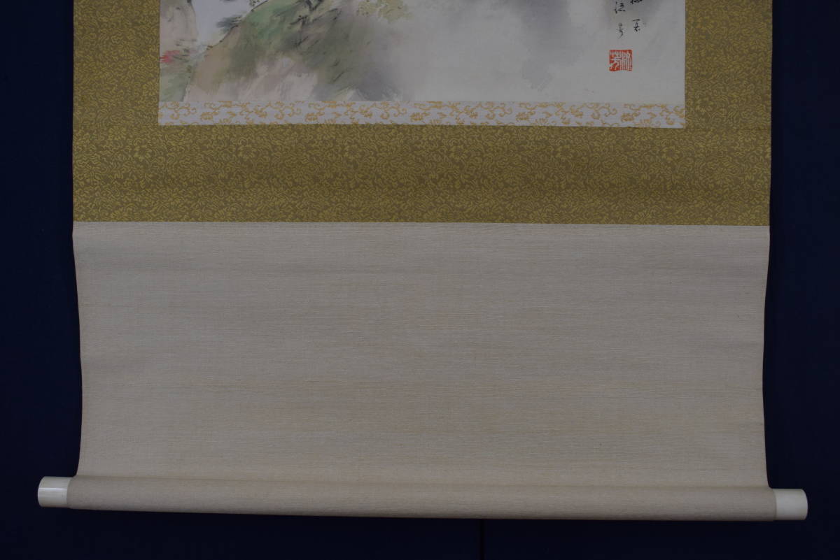  genuine work / river island plum ./ Mt Fuji autumn . map / width thing // hanging scroll * Treasure Ship *Y-184 JM
