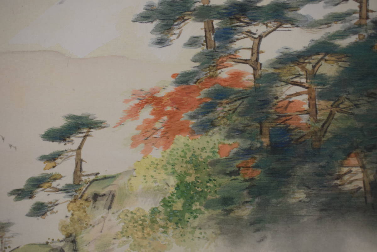  genuine work / river island plum ./ Mt Fuji autumn . map / width thing // hanging scroll * Treasure Ship *Y-184 JM