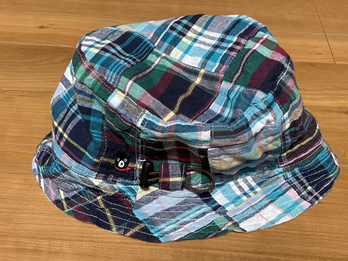 * double B* hat *L*52-54* new goods * Miki House * reversible * hat *UV cut * check 