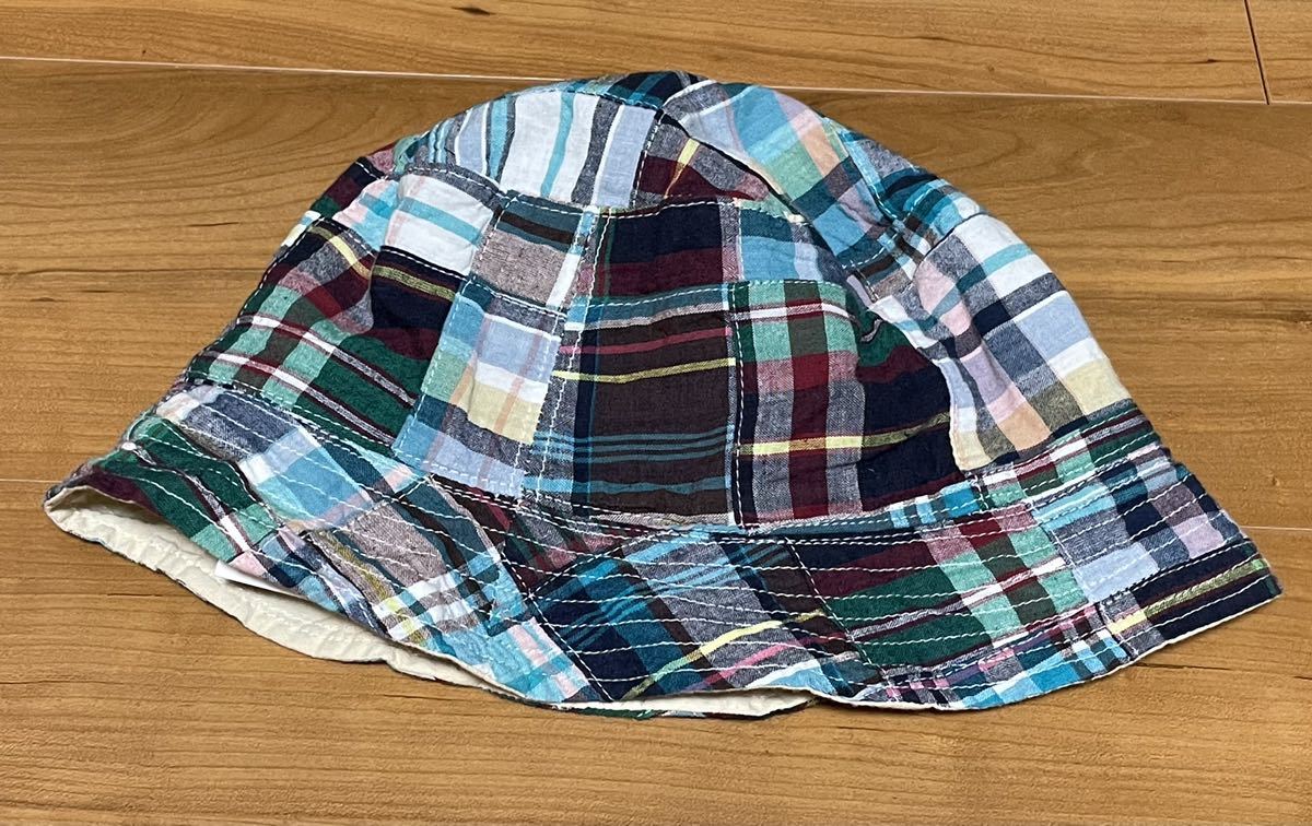 * double B* hat *L*52-54* new goods * Miki House * reversible * hat *UV cut * check 