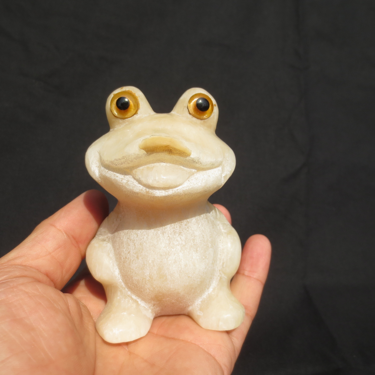 .... frog .. float . lovely Frog ornament ornament miscellaneous goods .. stone. objet d'art stone. frog free shipping KA01