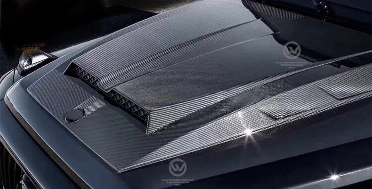 高品質●メルセデスベンツ W463 Gクラス G63/G500 [2002-2017] カーボン ボンネット エンジンフードカバー ブラバススタイル MercedesBenz_画像5