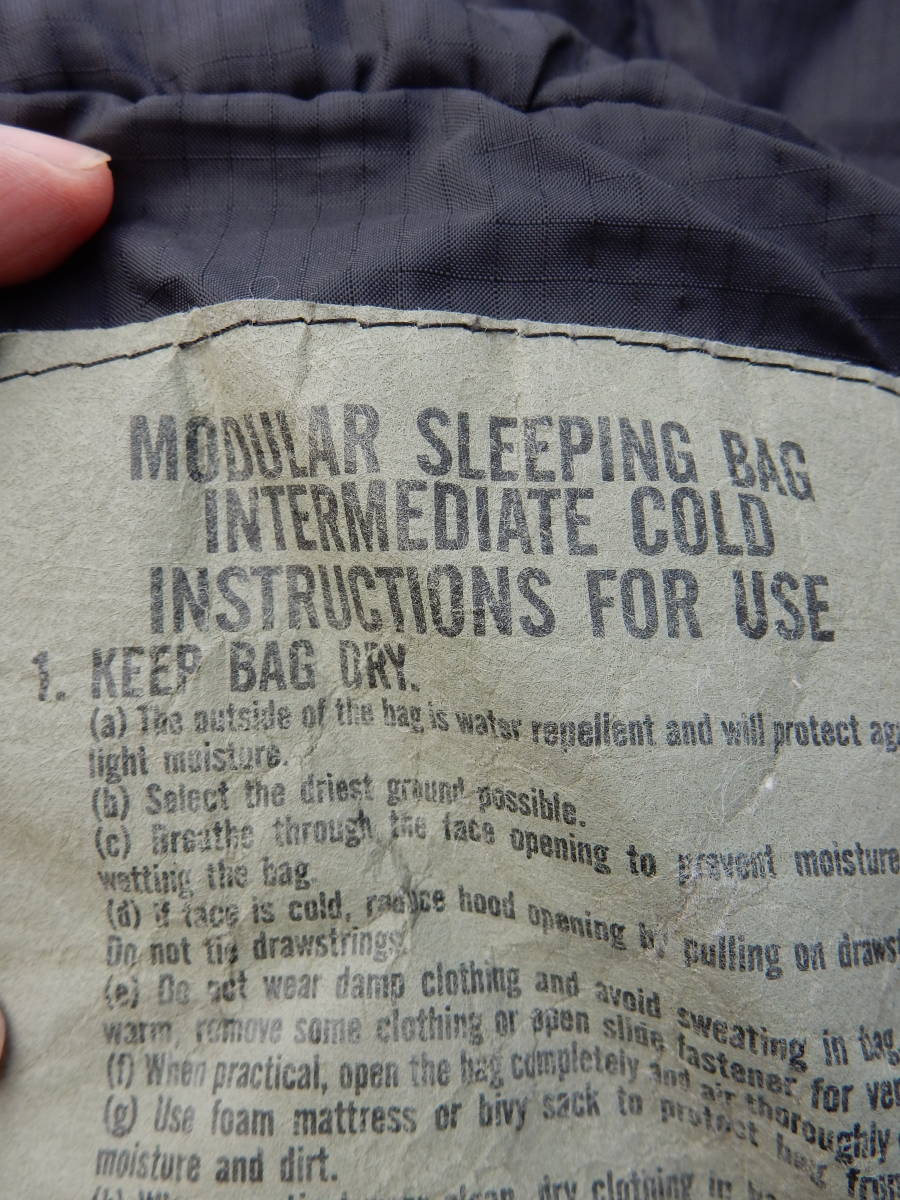 米軍放出品　GORE-TEX Improved Modular Sleeping Bag System　寝袋シュラフ スリーピングバッグ　3点セット