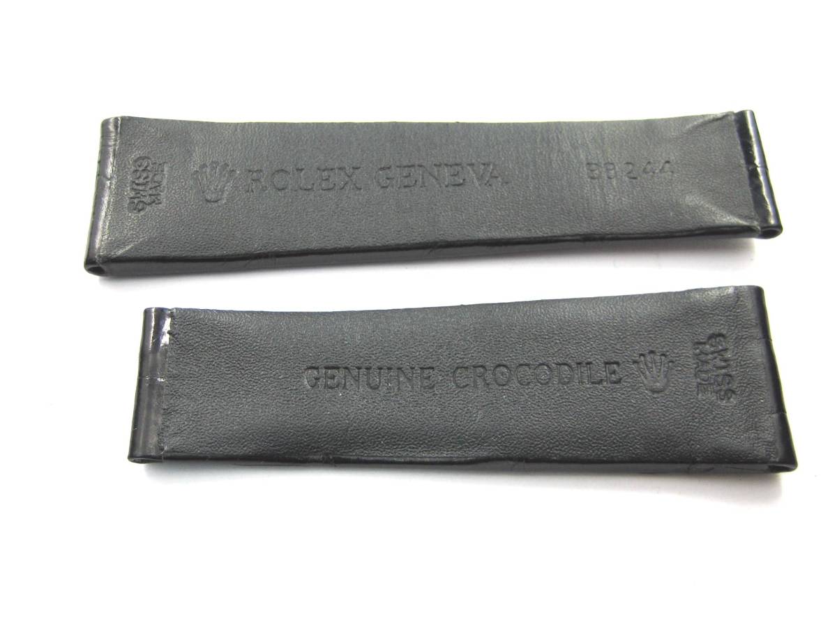 ロレックス 20mm 純正 デイトナ 黒色 ワニ革製 バンド 新品 | www