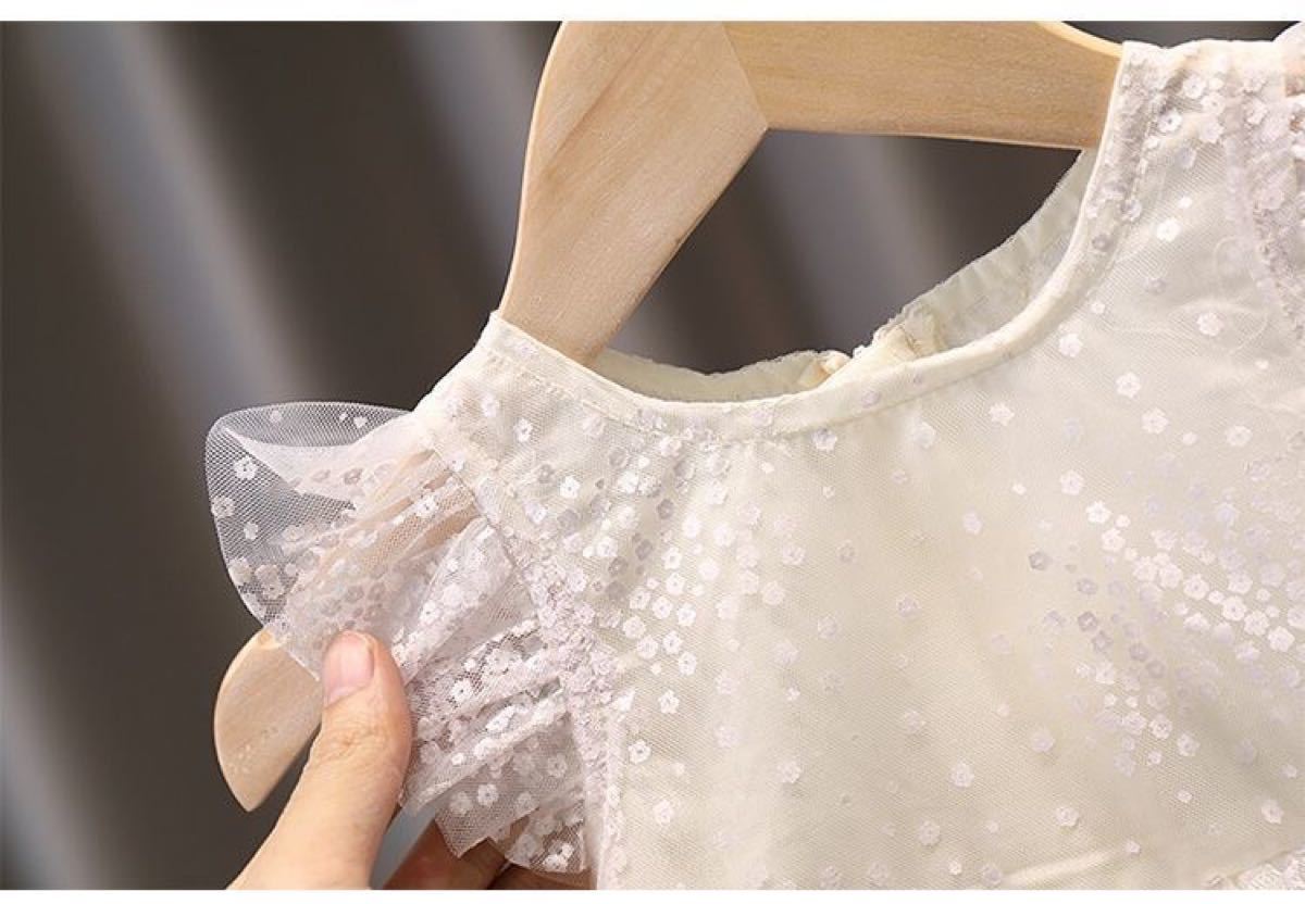 リングガール　ベビードレス　ワンピース　子供ワンピース　 女の子服　プレゼント　ホワイト　可愛い　新品