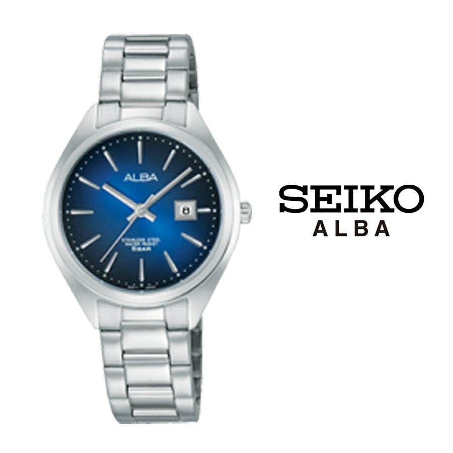 【新品ブランド時計】送料無料 正規品 SEIKO セイコA アルバ レディースウォッチ腕時計 ブラック シルバーステンレスベルト AH7K83x1_画像1