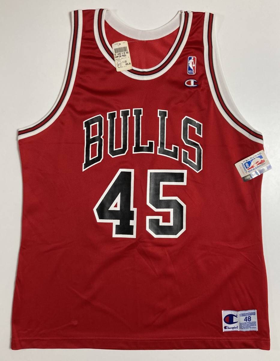 フラッシャー付 #45 NBA ジョーダン ユニフォーム サイズ48 BULLS ブルズ champion チャンピオン