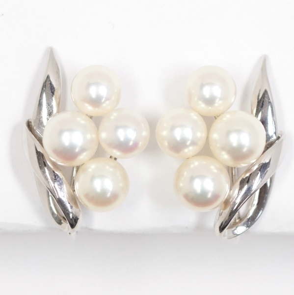 MIKIMOTO ミキモト あこや真珠 パール 5.5~6.0ミリ K14WG ホワイト