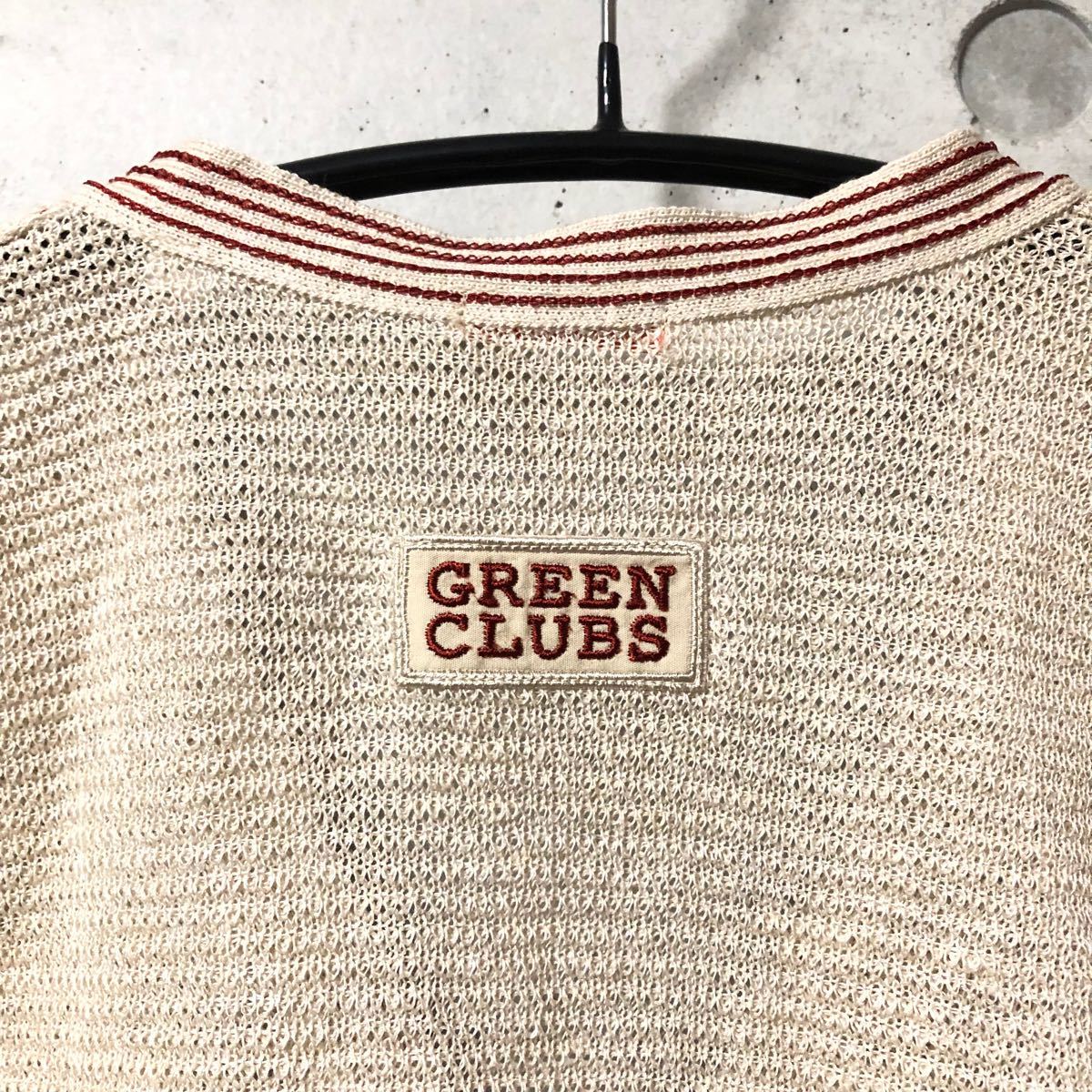 GREEN CLUBS グリーンクラブ　ニットベスト　メッシュ生地　ワンポイント