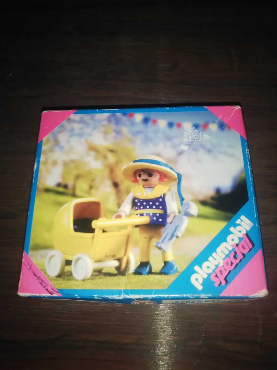 デッドストック 未開封 廃盤 レア Playmobil プレイモービル 4584 子供 女の子 人形 ベビーカー 乳母車