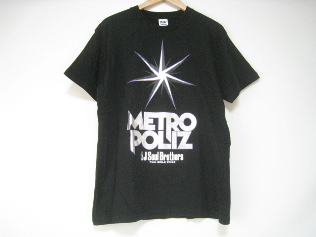 三代目 J Soul Brothers ジェイソウルブラザーズ ツアー ライブ グッズ トップス Tシャツ 半袖 丸首 黒 ブラック Mサイズ METRO POLIZ_画像1