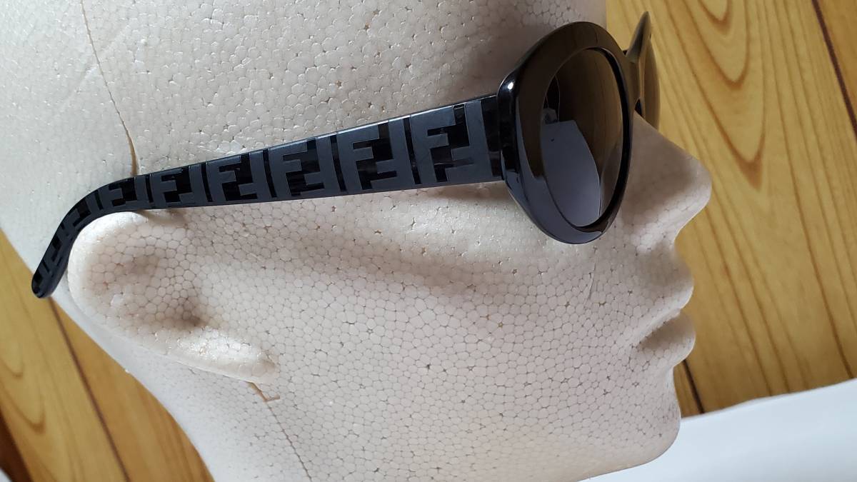  стандартный хорошо редкость Celeb FENDI Fendi раунд полный рама солнцезащитные очки чёрный × градация Logo Zucca Fg лама las эмблема очки 0 приложен иметь 