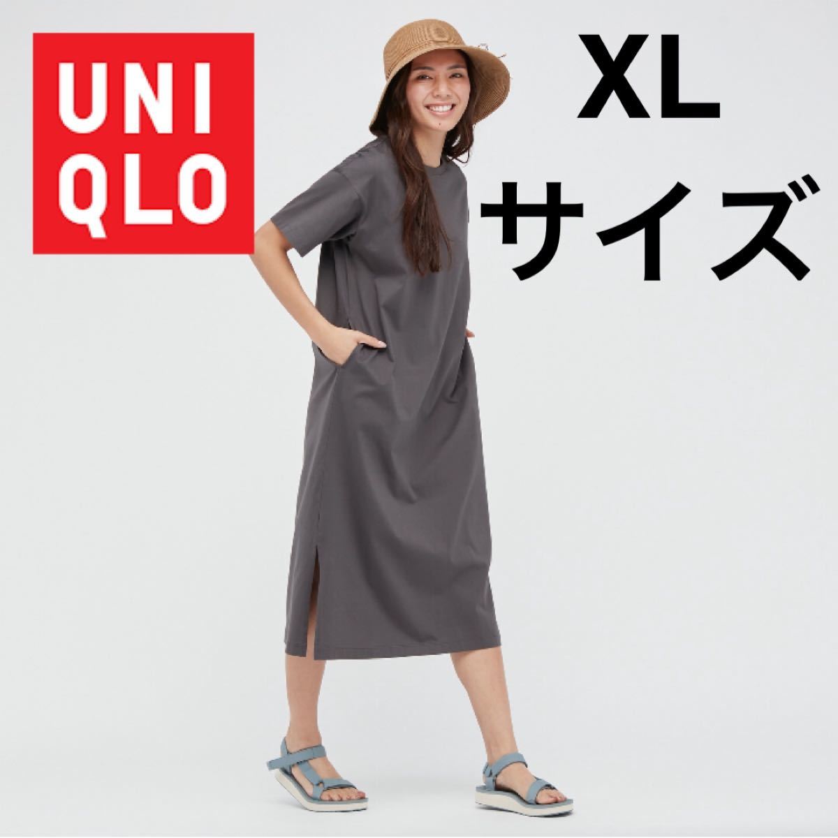 Paypayフリマ ユニクロ マーセライズコットンロングtワンピース 半袖 Uniqlo マタニティ