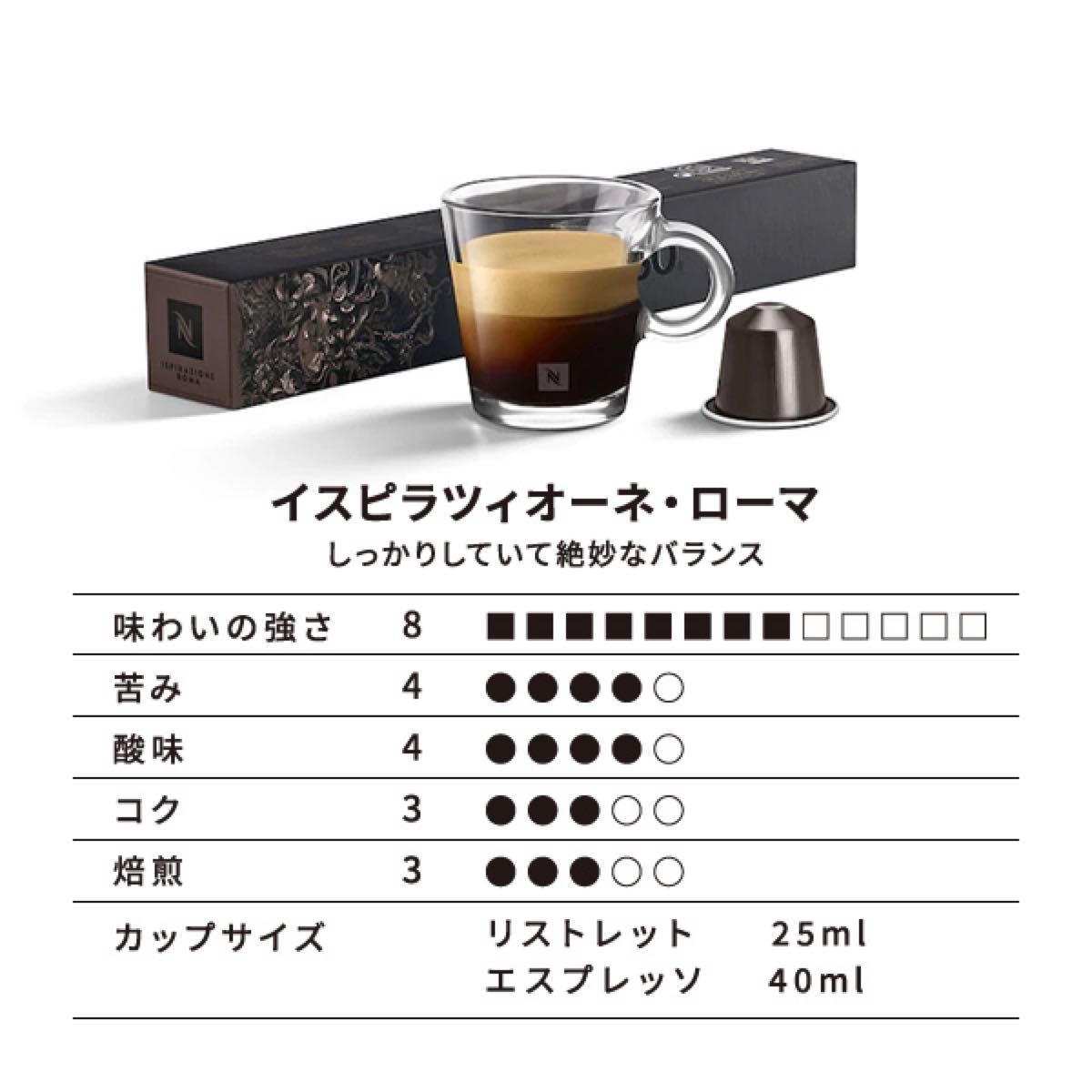 ネスプレッソ インテンス コーヒーセット 5種（50杯分）オリジナル専用カプセル