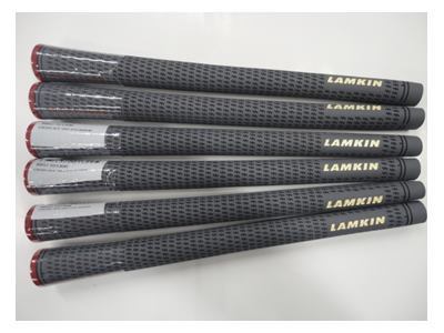 ■LAMKIN CROSSLINE ACE GRIP ラムキン クロスライン・エース グリップ『GRE/RD x 6本』【重量/48g±3g , 径/60 , バックライン有り】_画像1