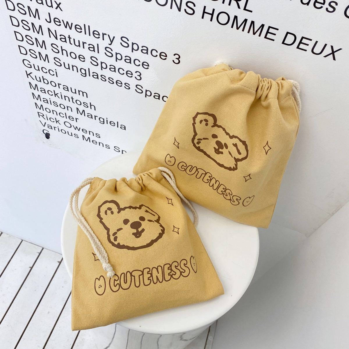 Paypayフリマ 巾着 ポーチ くまちゃん メイクポーチ かわいい 韓国雑貨 小物入れ Paypayフリマ 巾着 ポーチ くまちゃん メイクポーチ かわいい 韓国雑貨 小物入れ