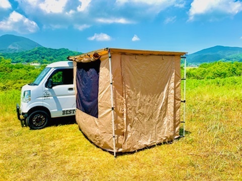 G☆flapサイドタープ専用 テント キャンピングカーに！ 簡単設営 車 