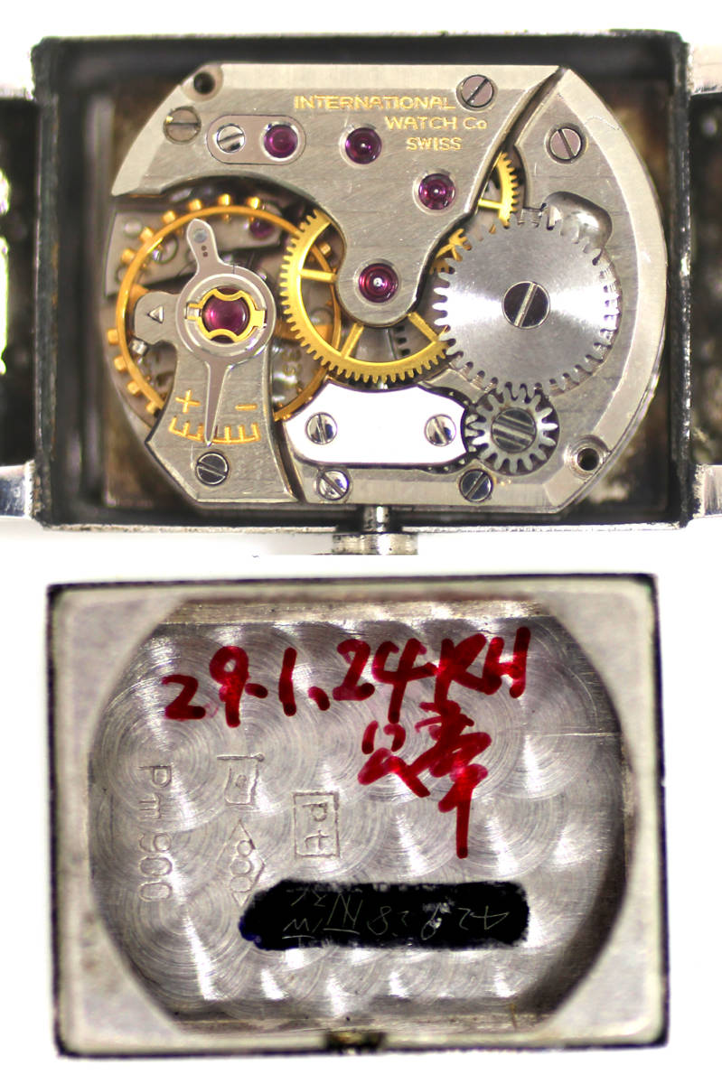 【IWC】シャフハウゼン　手巻き　腕時計　PT900　ホールマーク有　プラチナ　アフターダイヤ　ヴィンテージ　レディース