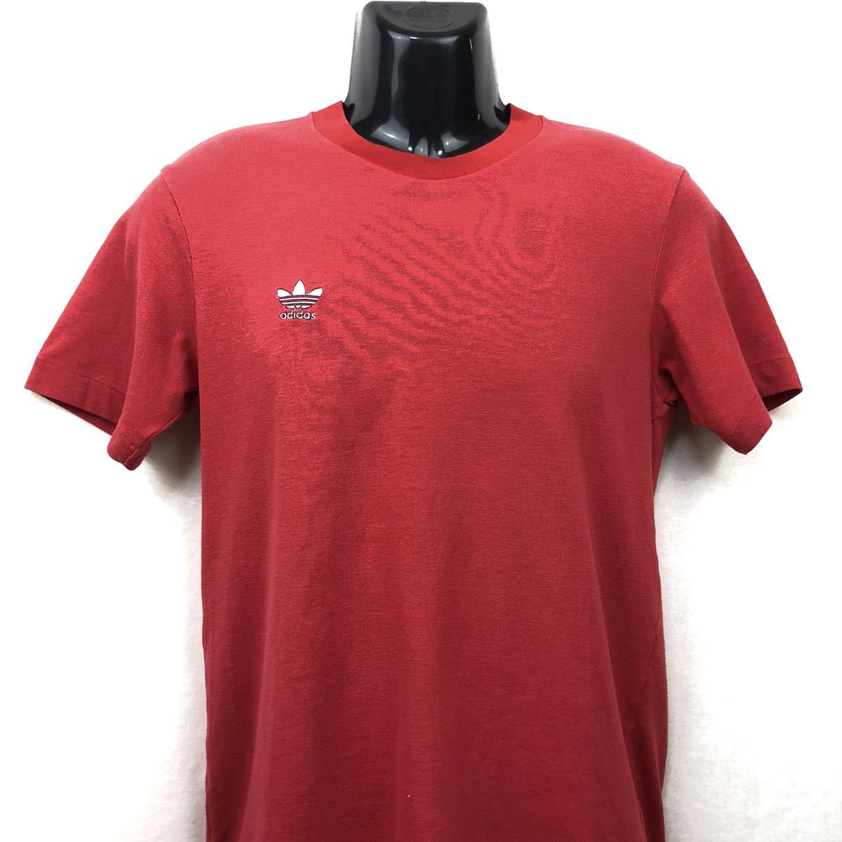 即決★adidas★アディダス★メンズ★半袖Tシャツ★Mサイズ★赤★レッド★丸首★ワンポイント★_画像2