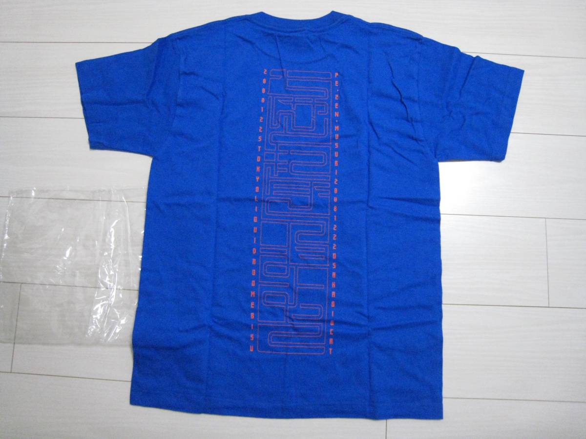 PE'Z Tシャツ 未着用品 ブルー バックプリント Msize 2008 EN-MUSUBI _画像2
