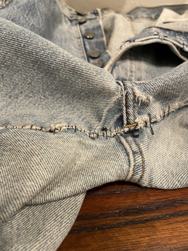 《送料込み》USA製! LEVI'S リーバイス 501-0115 カットオフ デニム ジーンズ ショートパンツ ハーフ ボタン裏571 ビンテージ ヴィンテージ_画像10