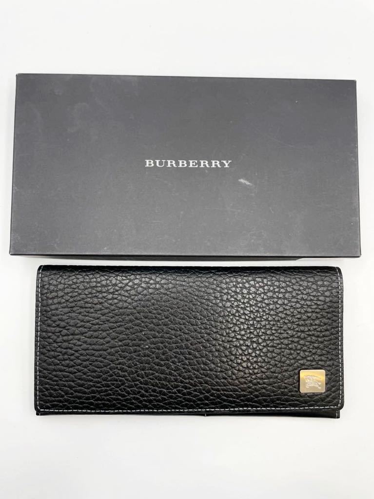 バーバリー　長財布　ブラック　小銭入れ付き　未使用品　メンズ　BURBERRY コインケース　カードケース_画像1